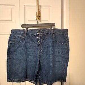 Old Navy Blue Mid-Rise Baggy Denim Shorts